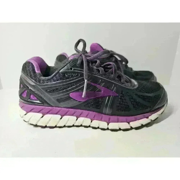 Brooks Ariel 16 Gray Purple Running Shoes Athletic Women's Size 7.5 Wide - Picture 2 of 8